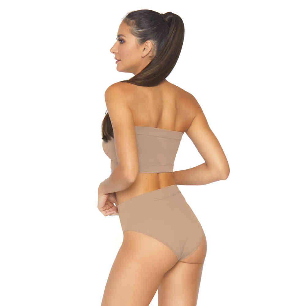 Leg Avenue - Seamless Bandeau en slip set - Creme